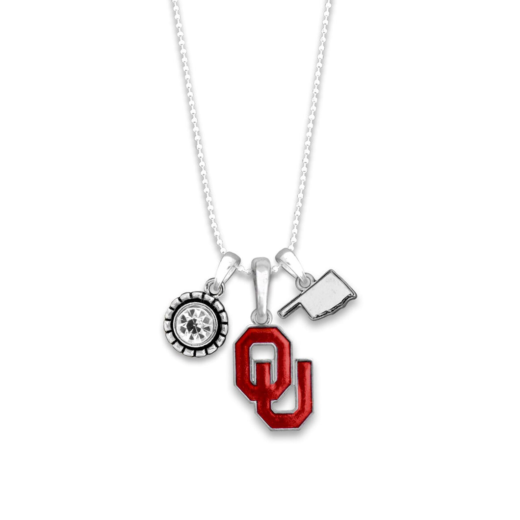 Oklahoma Sooners Home Sweet School Necklace