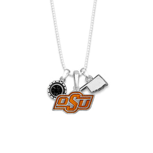 Oklahoma State Cowboys Home Sweet School Necklace