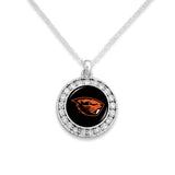 Oregon State Beavers Kenzie Round Crystal Charm Necklace