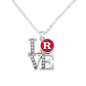 Rutgers Scarlet Knights LOVE Necklace