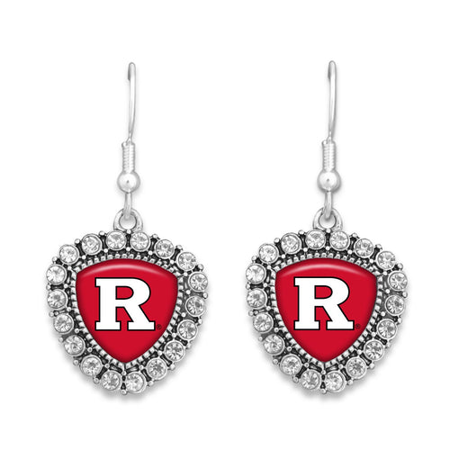 Rutgers Scarlet Knights Brooke Crystal Earrings