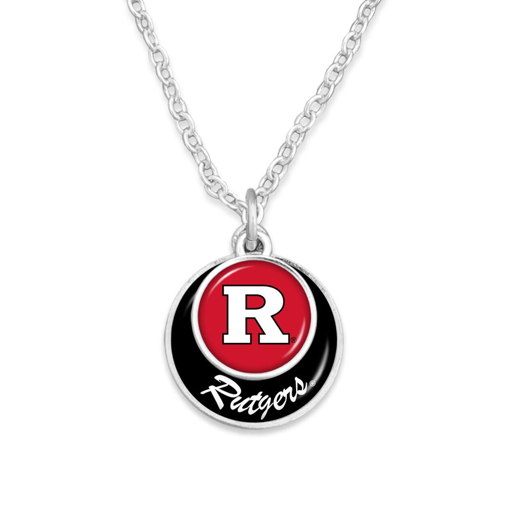 Rutgers Scarlet Knights Stacked Disk Necklace