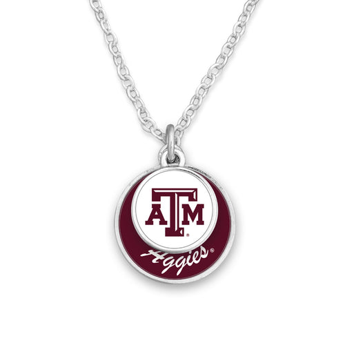 Texas A&M Aggies Stacked Disk Necklace