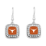 Texas Longhorns Square Crystal Charm Kassi Earrings