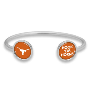 Texas Longhorns Duo Dome Cuff Bracelet
