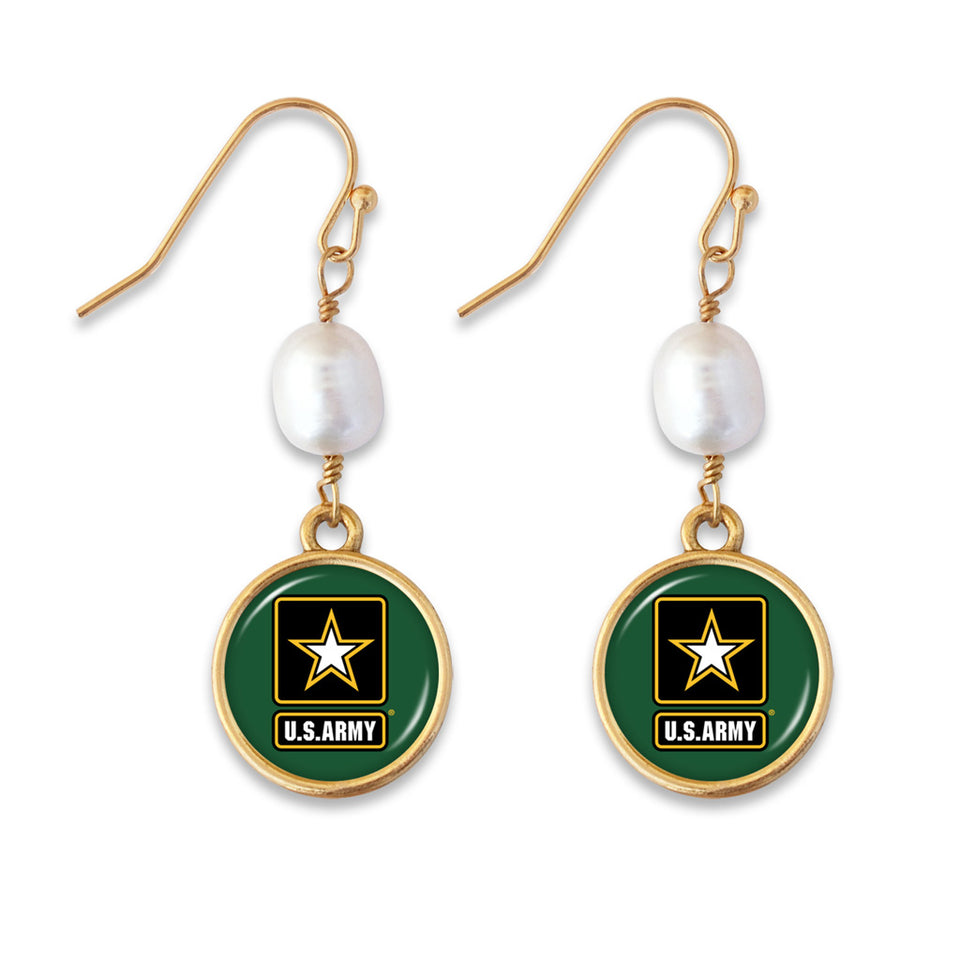 U.S. Army Diana Earrings with Pearls