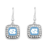 North Carolina Tar Heels Square Crystal Charm Kassi Earrings