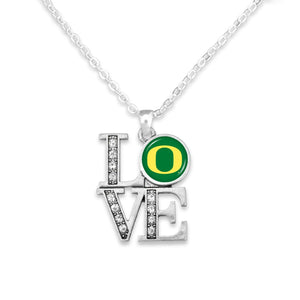 Oregon Ducks LOVE Necklace