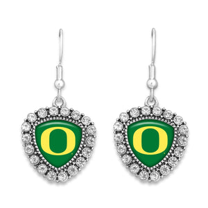 Oregon Ducks Brooke Crystal Earrings