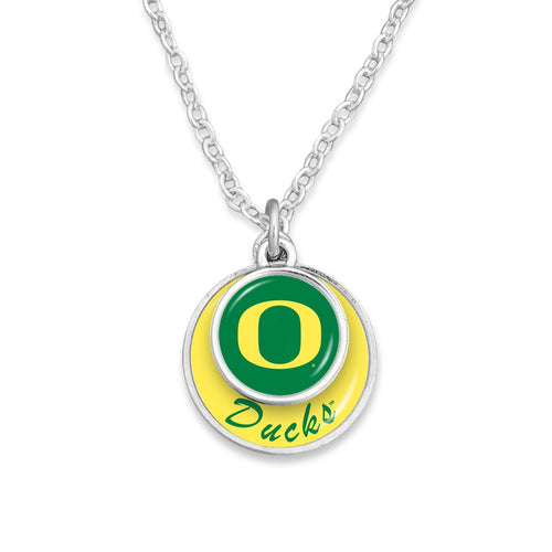 Oregon Ducks Stacked Disk Necklace