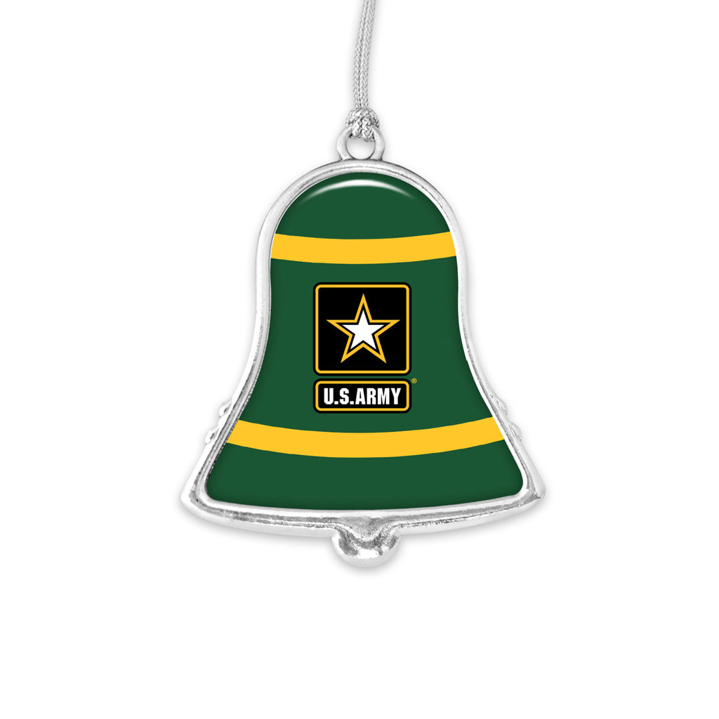 US Army Bell with Stripes Courageous Christmas Ornament