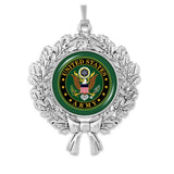 US Army Seal Wreath Courageous Christmas Ornament
