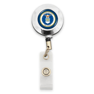 U.S. Air Force Round Seal Belt Clip Badge Holder