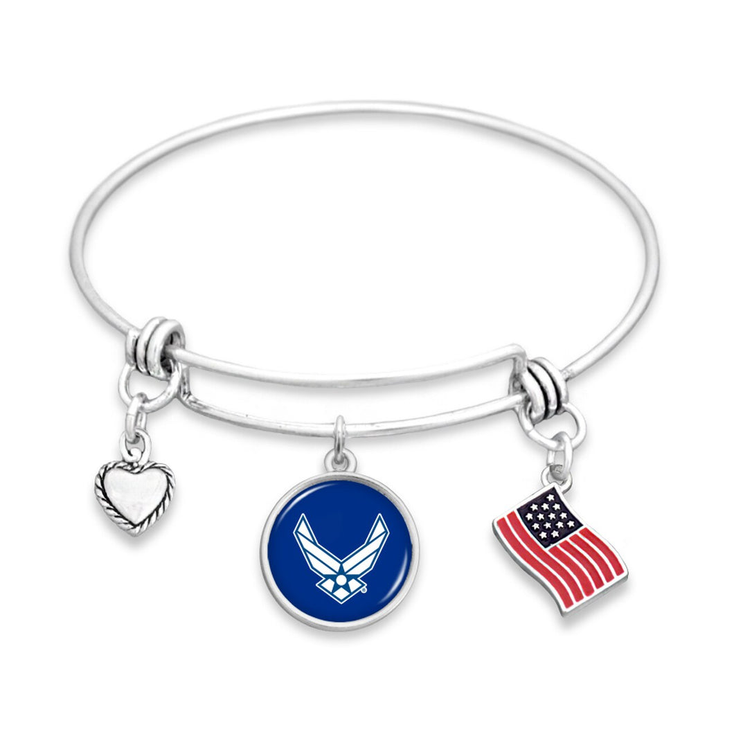 U.S. Air Force Flag Accent Charm Bracelet