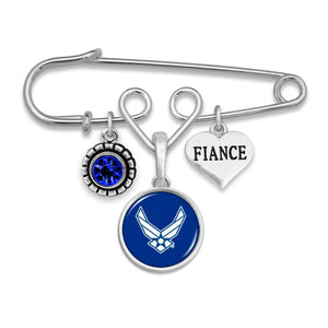 U.S. Air Force Fiance Accent Charm Brooch