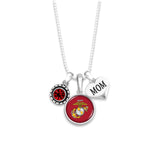 U.S. Marines Triple Charm Necklace for Mom
