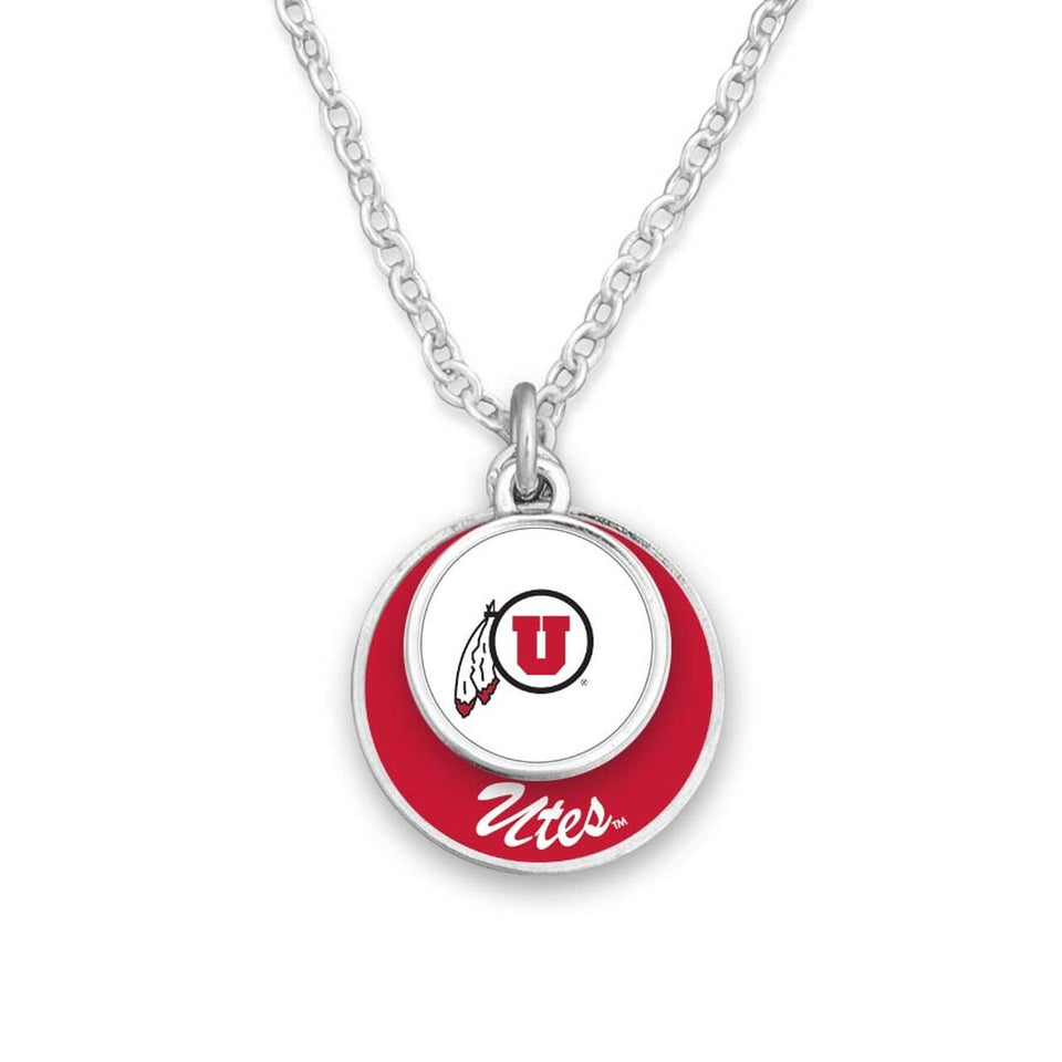 Utah Utes Stacked Disk Necklace