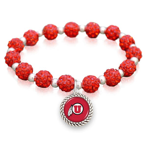 Utah Utes Team Color Sparkle Stretchy Bracelet