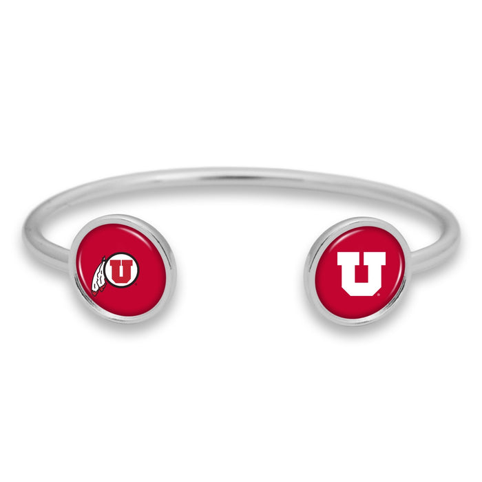 Utah Utes Duo Dome Cuff Bracelet