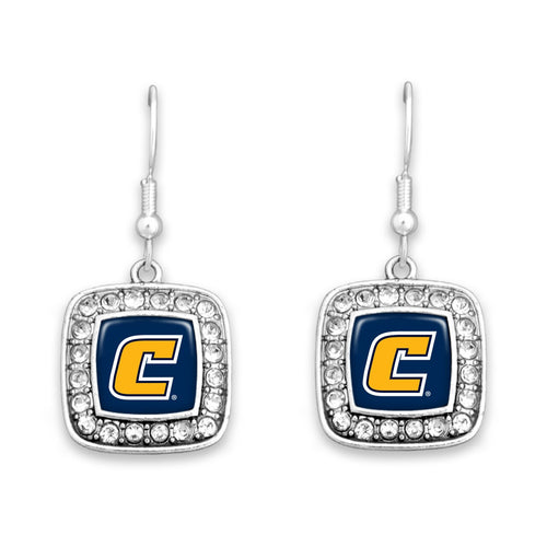 Chattanooga (Tennessee) Mocs Square Crystal Charm Kassi Earrings