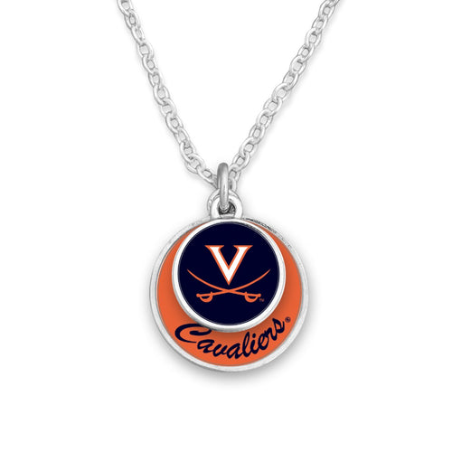 Virginia Cavaliers Stacked Disk Necklace