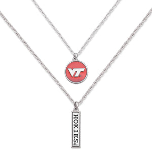 Virginia Tech Hokies Double Down Necklace