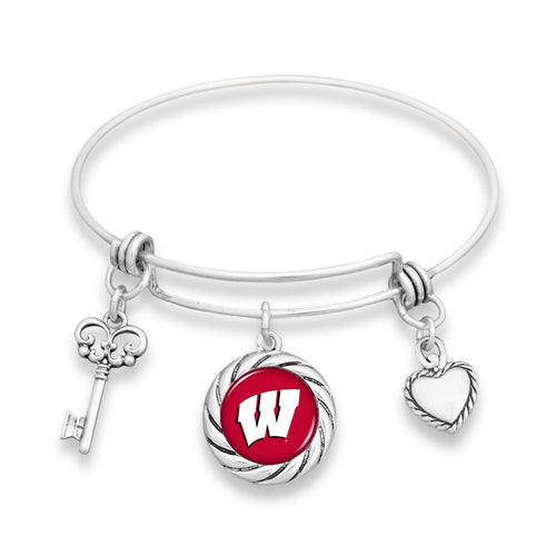 Wisconsin Badgers Twisted Rope Bracelet