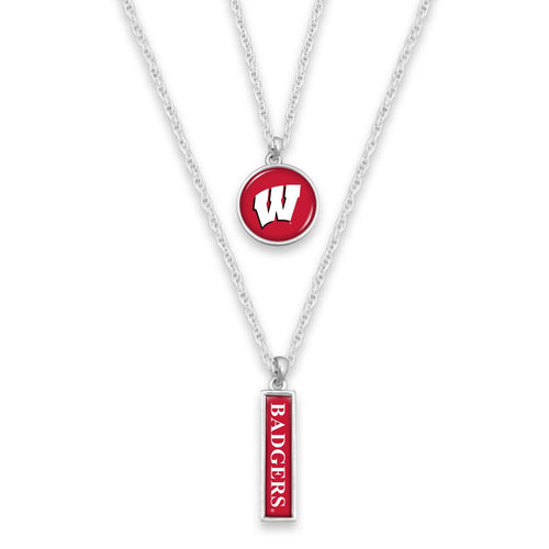 Wisconsin Badgers Double Layer Necklace