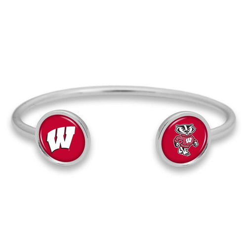 Wisconsin Badgers Duo Dome Cuff Bracelet