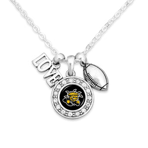 Wichita State Shockers Football, Love and Logo Necklace