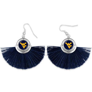 West Virginia Mountaineers Tassel Earrings
