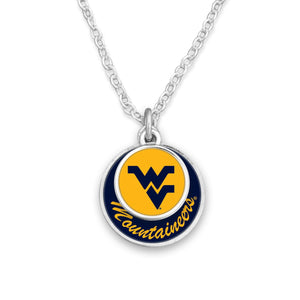 West Virginia Mountaineers Stacked Disk Necklace