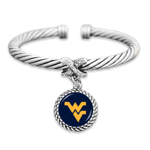 West Virginia Mountaineers Bangle Cuff Bracelet