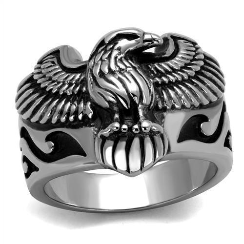 High Polished American Eagle Stainless Steel Biker Ring