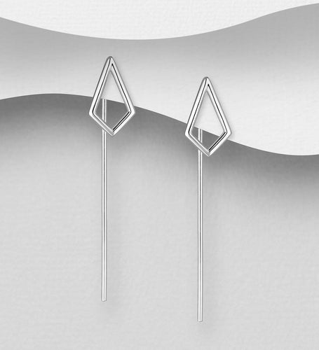 Sterling Silver Kite Hook Earrings
