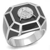 High Polished Free and Accepted Mason Stainless Steel Biker Ring