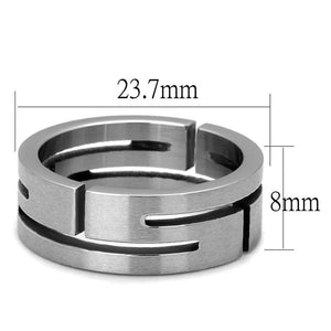 High Polished Minimalist Design Stainless Steel Biker Ring