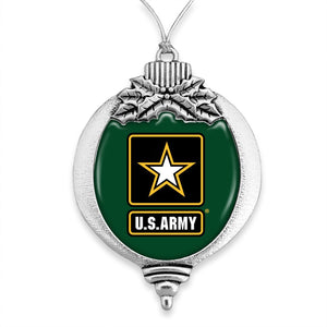 U.S. Army Star Insignia Bulb Christmas Ornament